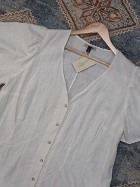 Universal Thread Women's White Button-Down Casual Dress